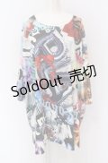 TRAVAS TOKYO / CHAOS 総柄BIG Tシャツ F マルチ O-25-05-28-008-PU-TS-YM-ZY
