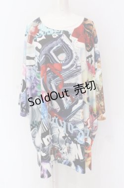 画像1: TRAVAS TOKYO / CHAOS 総柄BIG Tシャツ F マルチ O-25-05-28-008-PU-TS-YM-ZY
