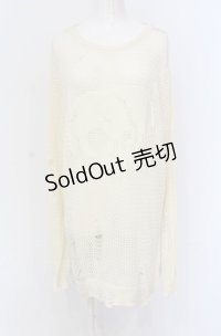 Gamchu / 2頭NEET ニット F オフホワイト O-25-05-28-009-PU-TO-YM-OS