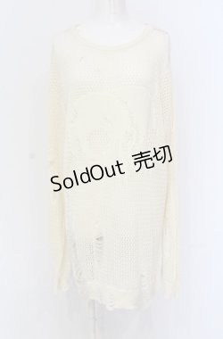 画像1: Gamchu / 2頭NEET ニット F オフホワイト O-25-05-28-009-PU-TO-YM-OS