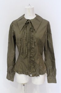 metamorphose / アシンメトリーフリルブラウス  ブラウン O-25-05-28-086-ME-BL-IG-OS