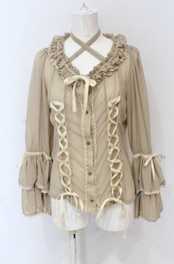 画像1: ALICE and the PIRATES / Julietteシフォンブラウス  ベージュ O-25-05-28-091-PA-BL-IG-OS