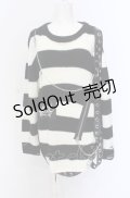 REFLEM / パンクニット F ブラックｘホワイト O-25-05-28-010-PU-TO-YM-OS