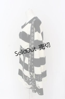 画像2: REFLEM / パンクニット F ブラックｘホワイト O-25-05-28-010-PU-TO-YM-OS