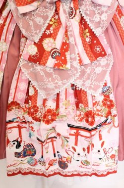 画像2: metamorphose / 【プラスサイズ】いろどり花てまり タックジャンパースカート 1 ピンク O-25-05-28-097-ME-OP-IG-OS