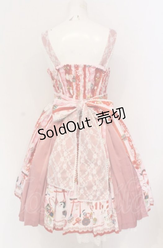 画像3: metamorphose / 【プラスサイズ】いろどり花てまり タックジャンパースカート 1 ピンク O-25-05-28-097-ME-OP-IG-OS (3)