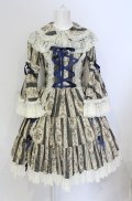 metamorphose / アンティークブーケラッパ袖ワンピース（2010）  ブルー O-25-05-28-098-ME-OP-IG-OS