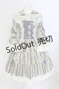 metamorphose / アンティークブーケラッパ袖ワンピース（2010）  ブルー O-25-05-28-098-ME-OP-IG-OS
