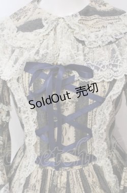 画像2: metamorphose / アンティークブーケラッパ袖ワンピース（2010）  ブルー O-25-05-28-098-ME-OP-IG-OS