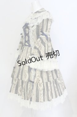 画像3: metamorphose / アンティークブーケラッパ袖ワンピース（2010）  ブルー O-25-05-28-098-ME-OP-IG-OS