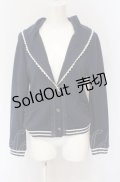 axes femme / セーラースウェットカーディガン  ネイビー O-25-05-28-100-AX-TO-IG-OS