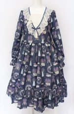 画像1: Melody BasKet / Lavender gardenワンピース M ネイビー O-25-05-28-107-LO-OP-IG-OS (1)