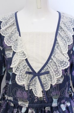 画像2: Melody BasKet / Lavender gardenワンピース M ネイビー O-25-05-28-107-LO-OP-IG-OS