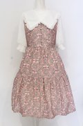 axes femme POETIQUE / リボンフラワーチェック柄ワンピース M ピンク O-25-05-28-110-AX-OP-IG-OS