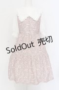 axes femme POETIQUE / リボンフラワーチェック柄ワンピース M ピンク O-25-05-28-110-AX-OP-IG-OS