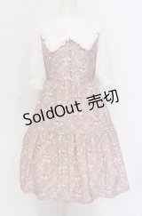 axes femme POETIQUE / リボンフラワーチェック柄ワンピース M ピンク O-25-05-28-110-AX-OP-IG-OS