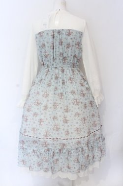 画像3: axes femme / プチブーケ柄ビスチェ切替ワンピース M ミント O-25-05-28-113-AX-OP-IG-OS