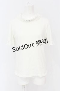 axes femme / 吸水速乾フリルビジュープルオーバー F 生成り O-25-05-28-115-AX-TO-IG-OS