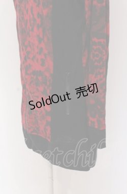 画像3: SEX POT ReVeNGe / アシンメトリー切り替えロングパーカー L レッドｘブラック O-25-05-28-012-SP-TO-YM-OS