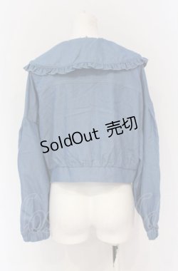 画像2: axes femme POETIQUE / ビック襟配色ラインブルゾン M ブルー O-25-05-28-009-AX-JA-IG-OS