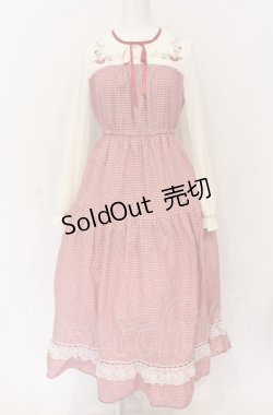 画像1: axes femme POETIQUE / ストロベリーガーデンワンピース M アカ O-25-05-28-120-AX-OP-IG-OS