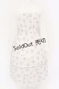 画像3: axes femme / プチブーケ柄ビスチェ切替ワンピース M アイボリー O-25-05-28-122-AX-OP-IG-OS