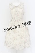axes femme / 花柄セーラーワンピース M アイボリー O-25-05-28-123-AX-OP-IG-OS