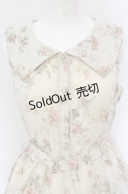 画像2: axes femme / 花柄セーラーワンピース M アイボリー O-25-05-28-123-AX-OP-IG-OS