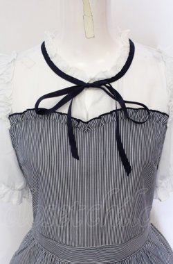 画像2: axes femme PETIT LADY / ビスチェ切替ストライプワンピース 160cm（4L） ネイビー×シロ O-25-05-28-125-LO-OP-IG-OS