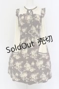 axes femme POETIQUE / 花柄レイヤードワンピ M ブラウン×アイボリー O-25-05-28-129-AX-OP-IG-OS