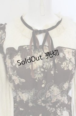 画像2: axes femme POETIQUE / 花柄レイヤードワンピ M ブラウン×アイボリー O-25-05-28-129-AX-OP-IG-OS