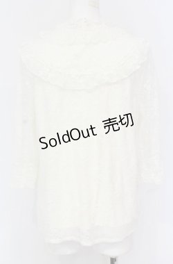 画像3: axes femme / アンティーク風レーストップス F アイボリー O-25-05-28-130-AX-TO-IG-OS