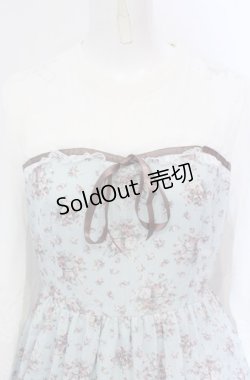 画像2: axes femme / プチブーケ柄ビスチェ切替ワンピース M ミント O-25-05-28-131-AX-OP-IG-OS