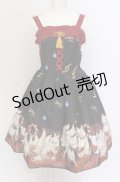 axes femme kawaii / 彼岸の白狐会柄ジャンスカ M クロ O-25-05-28-133-AX-OP-IG-OS