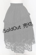 axes femme / アシメフリル総レーススカート F クロ O-25-05-28-134-AX-SK-IG-OS