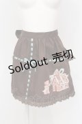 axes femme kawaii / お菓子の家プリントエプロン M ブラウン O-25-05-28-142-AX-SK-IG-OS