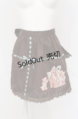 画像1: axes femme kawaii / お菓子の家プリントエプロン M ブラウン O-25-05-28-142-AX-SK-IG-OS