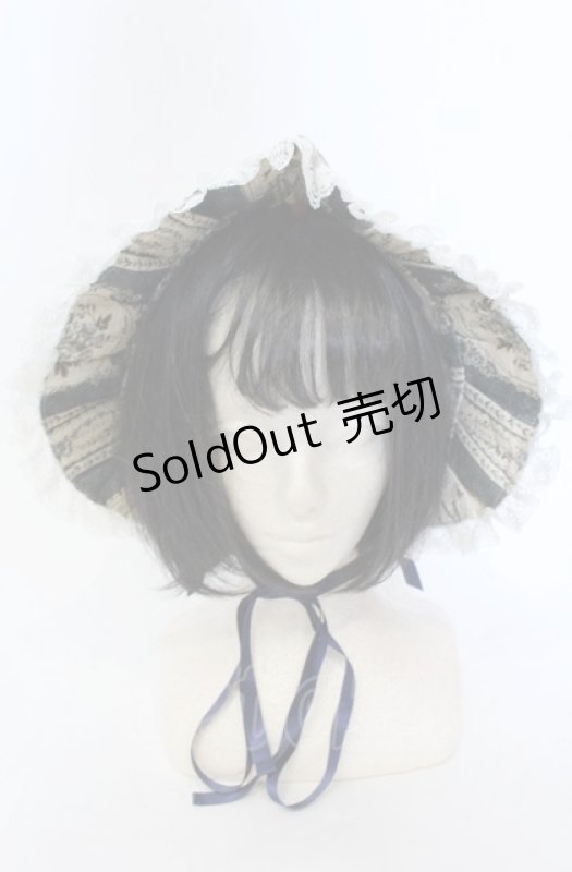 画像2: metamorphose / アンティークブーケボンネット（2010）  ブルー O-25-05-28-144-ME-AC-IG-OS (2)