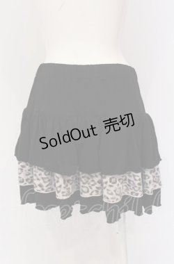画像2: ALGONQUINS / レオパード切り替えカットスカート  ブラック×ピンク O-25-05-28-017-AL-SK-OW-OS