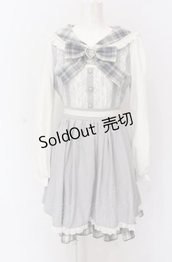 画像1: LIZ LISA / レースエプロン風カシュクールワンピース  ブルー O-25-05-28-025-LO-OP-OW-OS