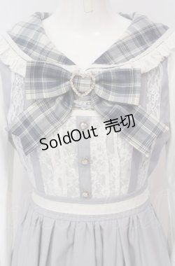 画像2: LIZ LISA / レースエプロン風カシュクールワンピース  ブルー O-25-05-28-025-LO-OP-OW-OS