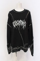 REFLEM / オーバーステッチスウェットプルオーバー F ブラック O-25-05-28-003-PU-TO-YM-ZY