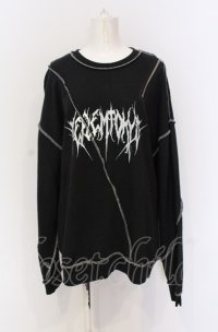 REFLEM / オーバーステッチスウェットプルオーバー F ブラック O-25-05-28-003-PU-TO-YM-ZY