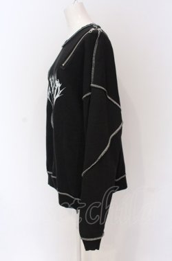 画像2: REFLEM / オーバーステッチスウェットプルオーバー F ブラック O-25-05-28-003-PU-TO-YM-OS
