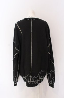 画像3: REFLEM / オーバーステッチスウェットプルオーバー F ブラック O-25-05-28-003-PU-TO-YM-OS