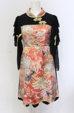 画像1: Royal Princess Alice / 菊華金魚〜和風チャイナ〜ワンピース【プレミアム・ネット限定】  レッド×ブラック O-25-05-28-037-LO-OP-IG-OS