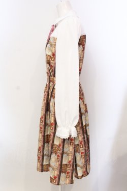 画像3: axes femme POETIQUE / ショコラレジメストライプワンピース M ブラウン×シロ O-25-05-29-029-AX-OP-IG-OS