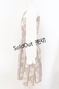 画像3: axes femme POETIQUE / ショコラレジメストライプワンピース M ブラウン×シロ O-25-05-29-029-AX-OP-IG-ZT353