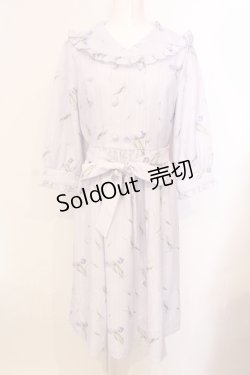 画像1: axes femme POETIQUE / チューリップストライプワンピース M ラベンダー O-25-05-29-030-AX-OP-IG-OS