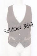 axes femme / 楽器刺繍ベスト M ブラウン O-25-05-29-037-AX-TO-IG-OS